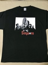 Vintage Y2K Changes Men's The Simpsons Sopranos Parody Black T-shirt, Size XL