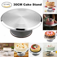 Cake Turntable 12'' Aluminum Cake Revolving Stand Holder Cake Baking Decor Tool