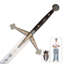 57" Historical Royal Scottish Sword Broadsword Long Claymore Battle Medieval