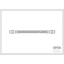 CORTECO Bremsschlauch Bremsleitung hinten für Audi Cabriolet 80 90 19020655