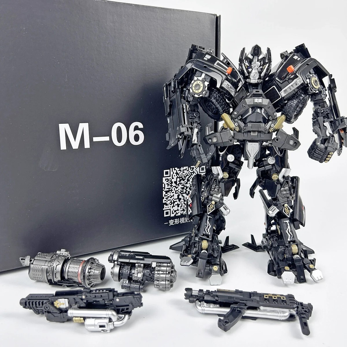 Black Apple Transformation Toy M06 MPM06 M-06 Tin Enlarged Metal