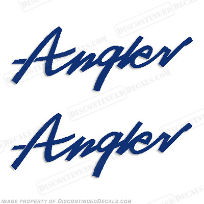 Fits Angler (Lund) Boat Logo Decals - Any Color! 18'' Long
