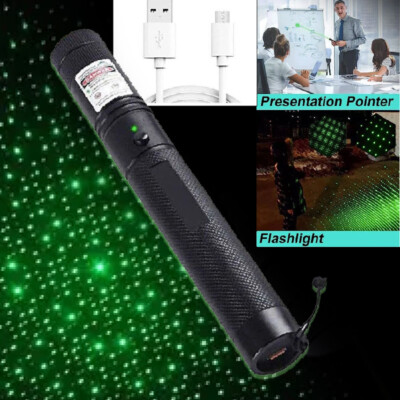 Starker grüner Laserpointer Outdoor-Lazer-Taschenlampe USB wiederaufladbar 5000M