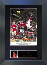 #55 WAYNE ROONEY Overhead kick Mounted Signed Photo Reproduction Autograph Print