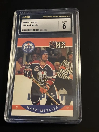 1990-91 Pro Set #91 Mark Messier CSG 6 EX-NM (CGC)