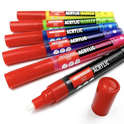 Intro Pack of 4 Medium 4mm Tip Amsterdam Acrylic Paint Marker Royal Talens Intro Pack of 4 Medium 4mm Tip Amsterdam Acrylic Paint Marker Royal Talens