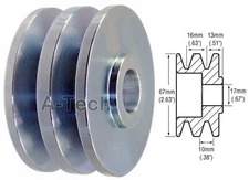 2 Groove Steel Alternator Pulley For GM Delco Ford Hot Rod 10DN 10SI 12SI 15SI