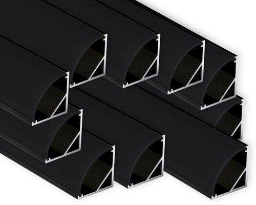 10x 2metri 1616 (20M) 20metri PROFILO DI ALLUMINIO 16x16mm PER STRISCE LED BARRA - Foto 22 di 22
