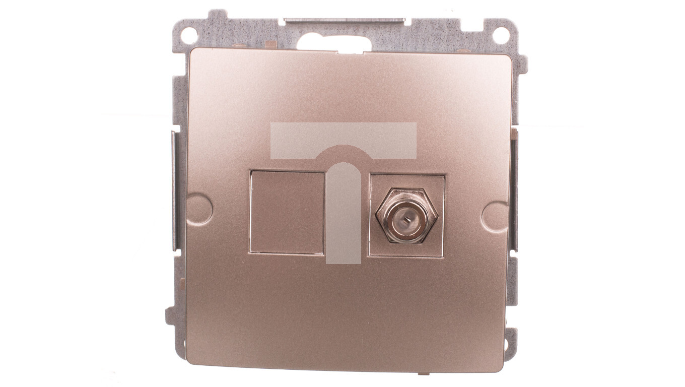 Simon Basic Single F type satin antenna socket BMAF1.01/29 /T2UK