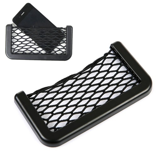 1x Car Interior Accessories Body Edge Black Elastic Net Storage Phone Holder Kit - Picture 10 of 16