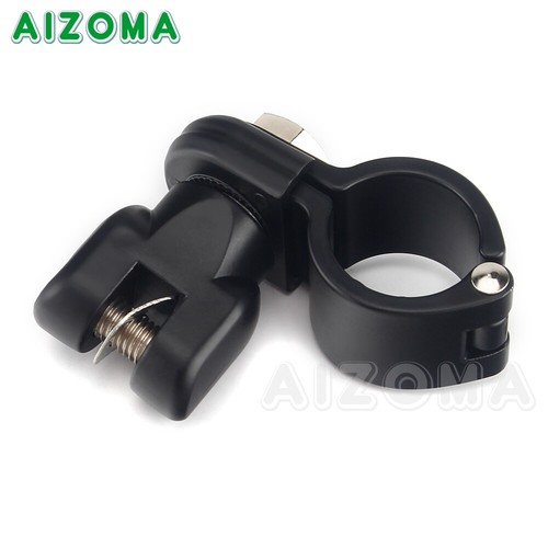 Motorcycle 1-1/4'' Engine Guards Highway Foot Pegs Mount Clamps For Harley Black - Picture 11 of 12