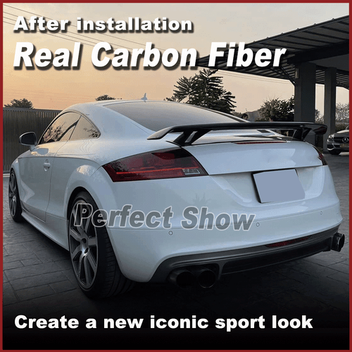 Heckspoiler Spoiler Carbon für Audi MK2 TT 8J TTS 08-14 Heckflügel Dachspoiler - Bild 3 von 13