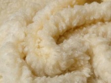 Faux Fur SHERPA FLEECE Sheepskin Fabric Material - STRAW