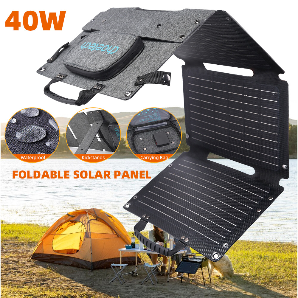 40W Portable Solar Panel Waterproof Foldable Charger for Cam