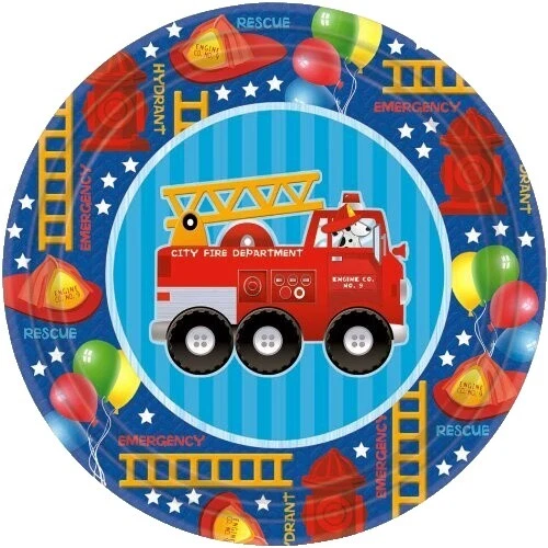 Placas de los Bomberos de Papel Fiesta