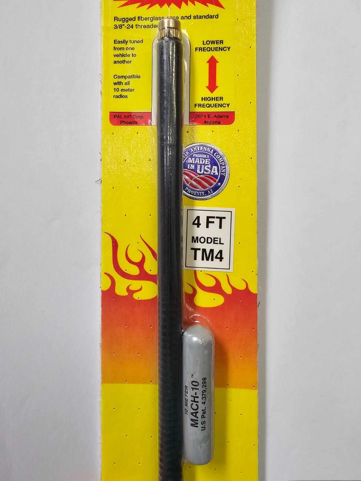 FireStik TM4 Tunable Tip Mach10, 10Meter Ham Radio Antenna 4 Foot