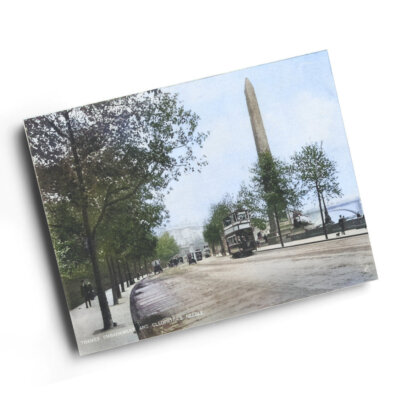 A3 PRINT - Vintage London - Thames Embankment and Cleopatra's Needle (b)