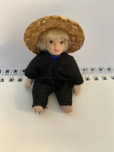 Small Amish Porcelain Boy Doll - Picture 2 of 5