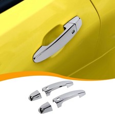4pcs Chrome Silver Exterior Door Handle Overlay Cover Trim Fits 16-24 Camaro
