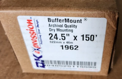 D&K Bienfang Buffermount Dry Mount Tissue Adhesive 24.5"x150' Roll Free Fedex
