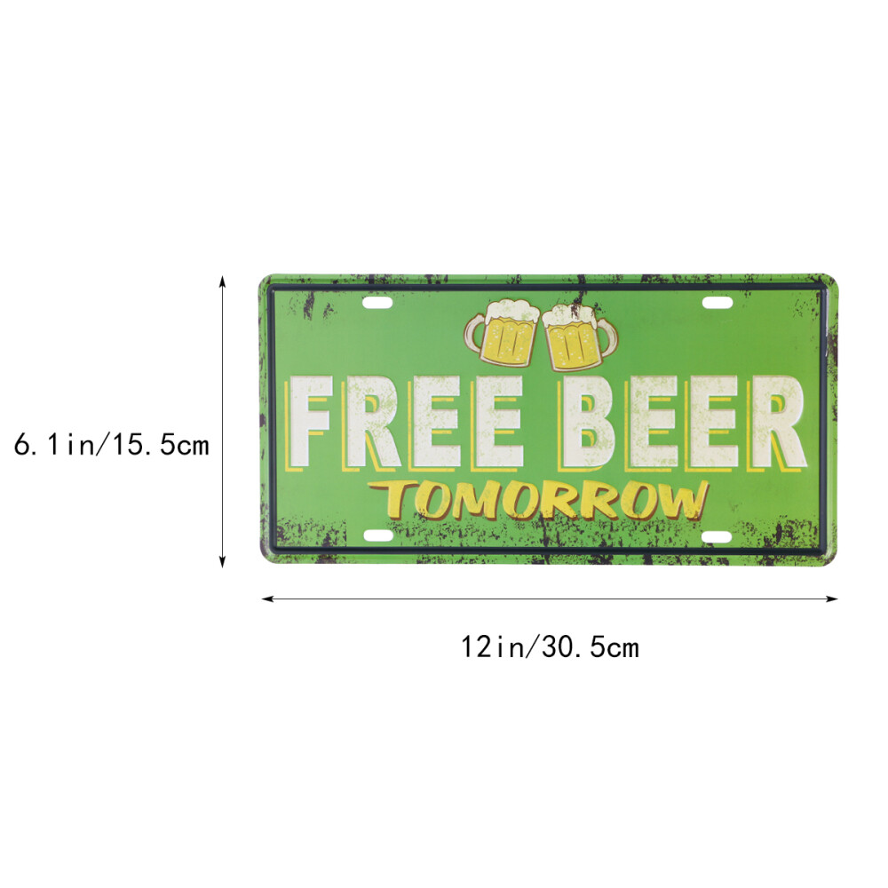 FREE BEER License Plate Metal Sign Modern Wall Art Bar Decor eBay