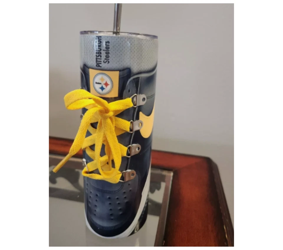 Vaso de zapatillas de fútbol americano para equipos universitarios de la NFL, copas, vaqueros, Steelers, Clemson Foto 2 de 4