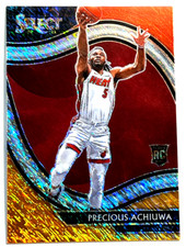 2020-21 Panini Select Red White Orange Shimmer #281 Precious Achiuwa RC Rookie