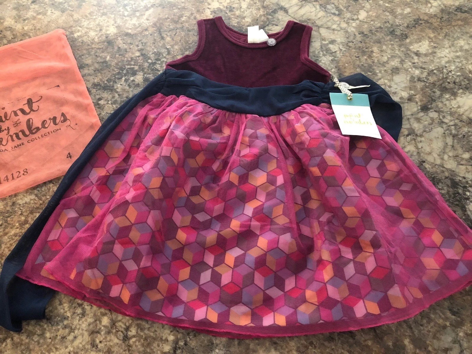 Matilda Jane Paint By Numbers Miss Fancy Holiday Velvet Tulle Dress NWT