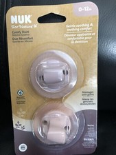 NEW 2pk NUK for Nature Comfy Duet Pacifier Silicone Pink 0-12m