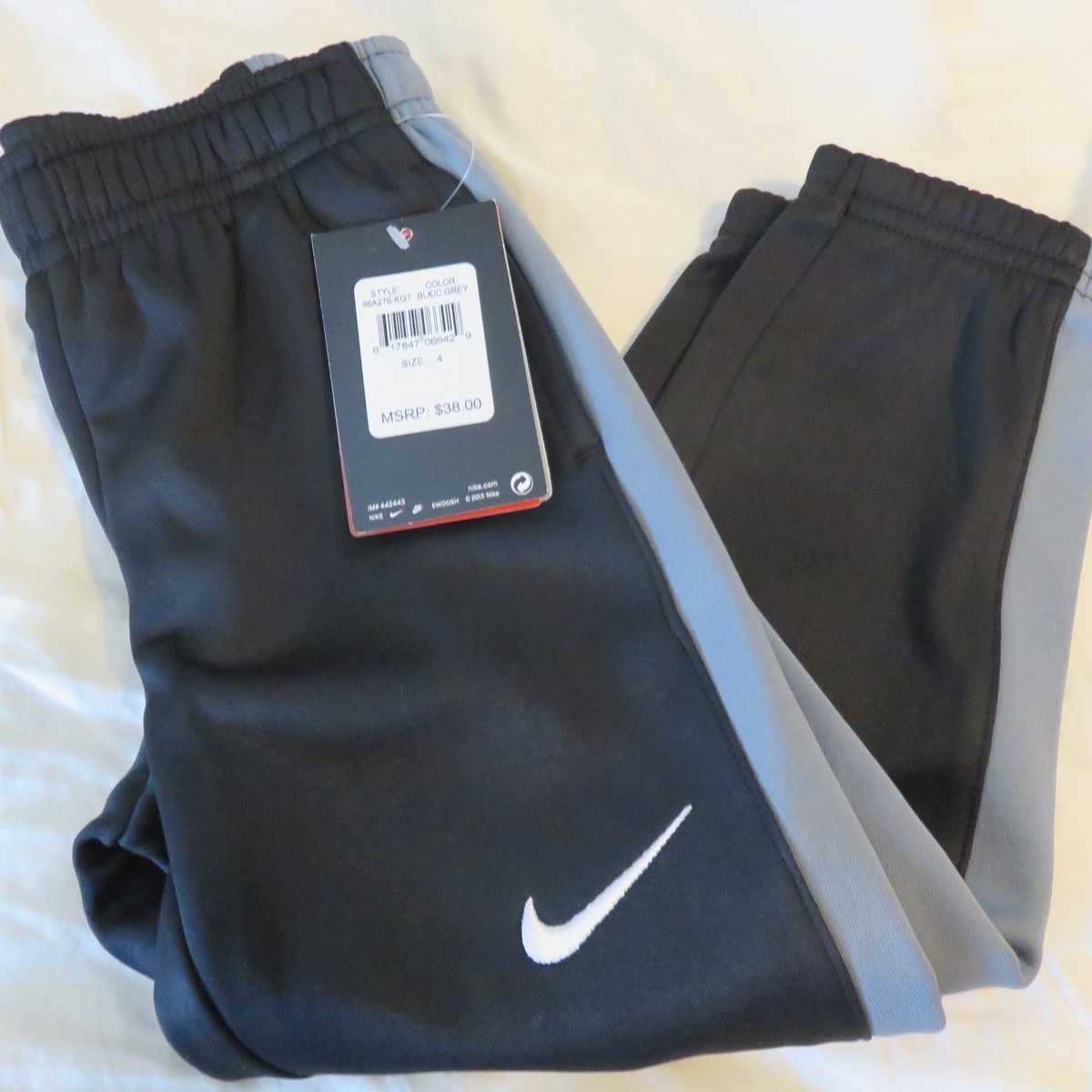 Boys Nike Sweatpants warmup therma fit black size 4 NWT $38 | eBay