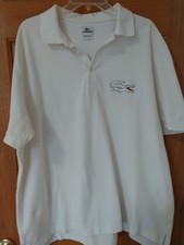 VINTAGE LACOSTE BIG CROCODILE WHITE POLO SHIRT SZ 8 XL Made in PERU