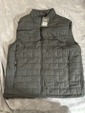NWT Men’s Large Dark Gray Puffy Vest Mack Russo Brand