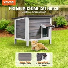 Outdoor Cat House Weatherproof, Feral Cat Shelter for Multiple Cats, Outdo