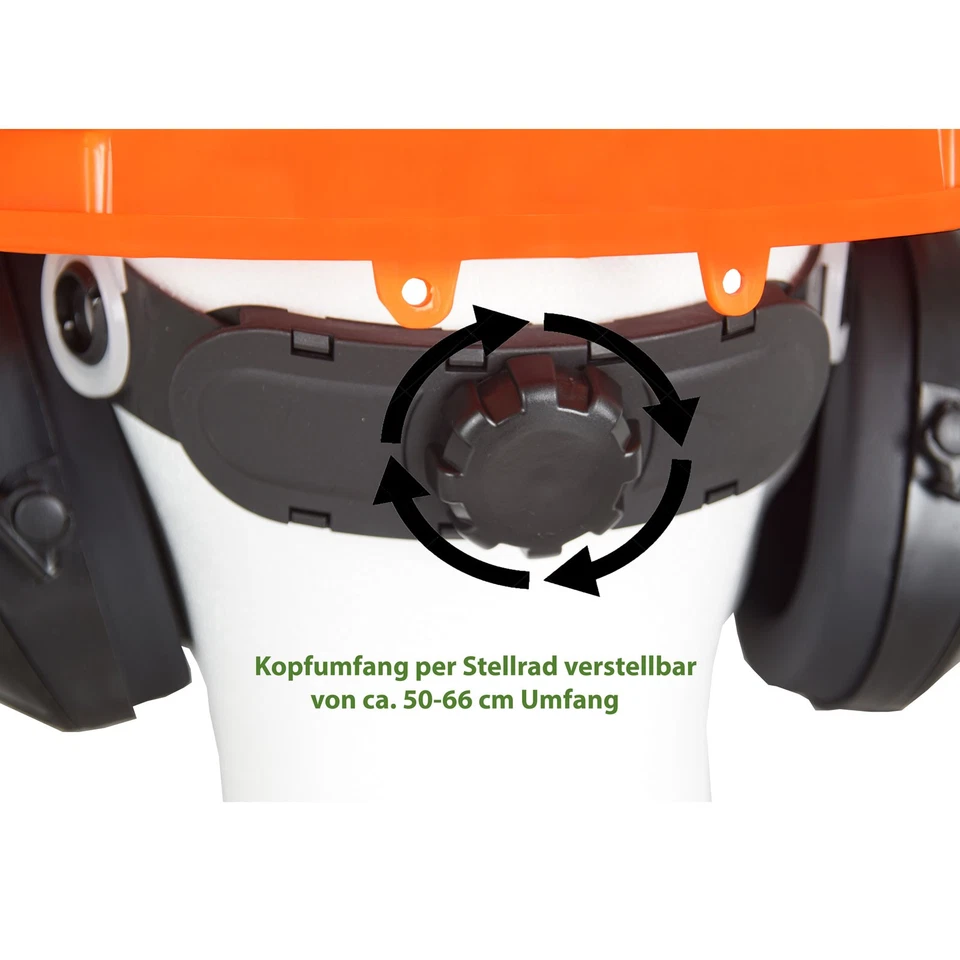 Forstschutzhelm Forsthelm Schutzhelm Helm Visier & Gehörschutz orange TRUTZHOLM - Bild 4 von 4