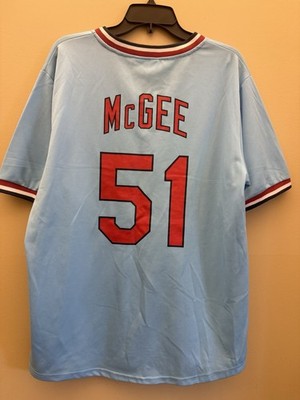 289) MLB St. Louis Cardinals Jersey Willie McGee #51 Jersey Men's