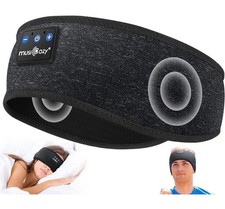 MUSICOZY Sleep Headphones Bluetooth 5.4 Headband, Sports Headband Black/Gray NEW