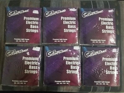 6 Sets Of Silvertone Bass Strings STR45EB 