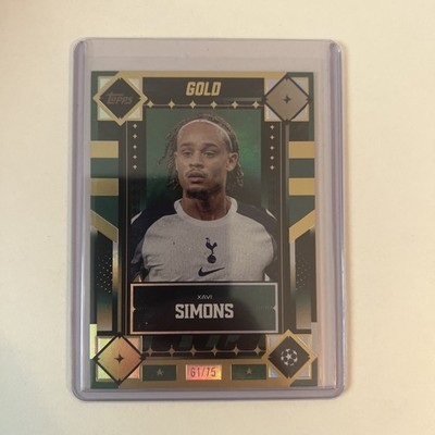 Xavi Simons /75 - Tottenham Hotspur - Topps UCC Gold 25/26 - New Set - No Auto