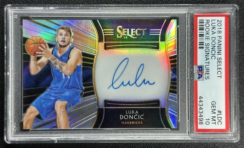 LUKA DONCIC PSA 10 2018-19 PANINI SELECT #RS-LDC ROOKIE PRIZM AUTO RC 179/199