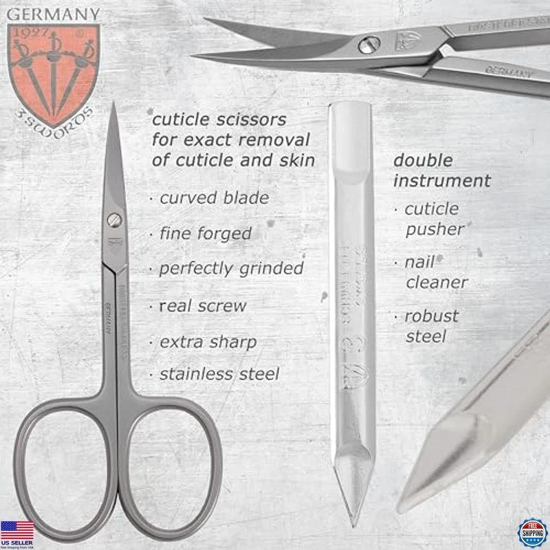 3 Espadas Alemania - Juego Kit Manicura Pedicura 6 Piezas Calidad Marca - Inoxidable Foto 3 de 4