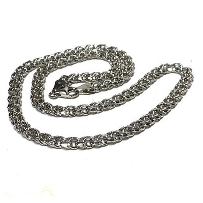 massiver Halskette in 925/- Sterling Silber rhod Garibaldi 45cm