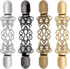 Vintage Cinch Clips Set for Sweaters, Shawls, and Dresses - 4 Styles