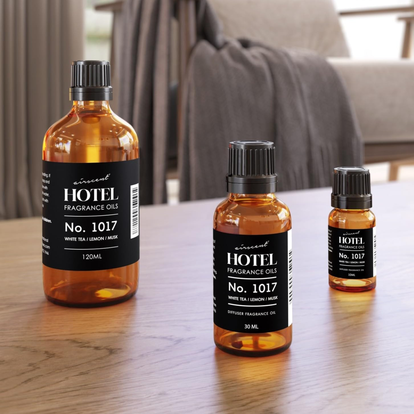 Airscent Hotel Diffuser Oil No. 1017 - White Tea Lemon Cedar Wood - Hotel Scent