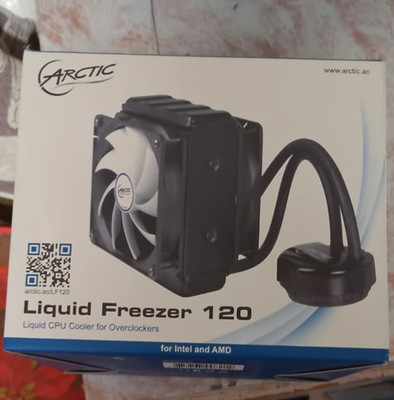 Arctic Liquid Freezer 120 Overclockers AIO cpu cooler with 2 fans.AMD/Intel