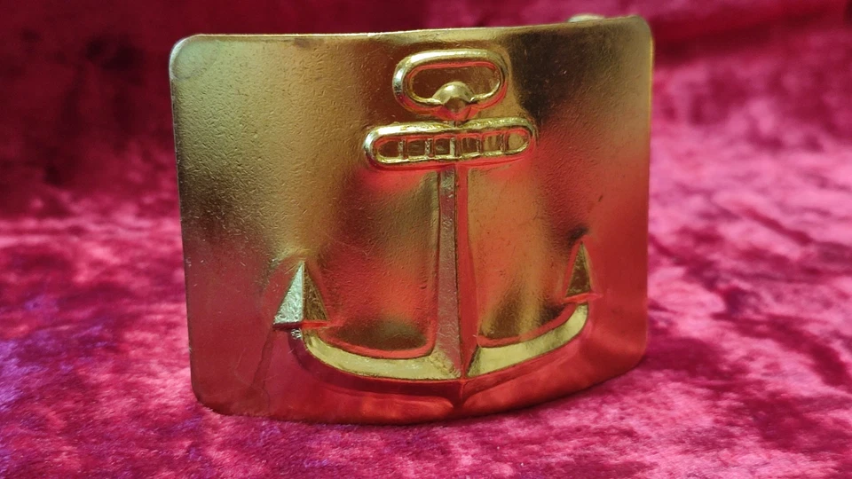 Vintage Soviet Buckle Belt USSR Navy Sailor River Fleet Army Uniform Military - Image 2 of 4