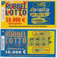 LOTTO - 2x Rubbel-Los 2025/26 Baden-W&uuml;rttemberg - je 1&euro; - gebraucht, f&uuml;r Sammler