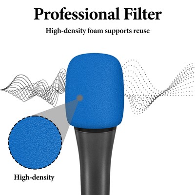 Parabrezza In Schiuma Per Microfono Sennheiser E835, E945, E935 - Nero, Confezione Da 2 - Foto 10