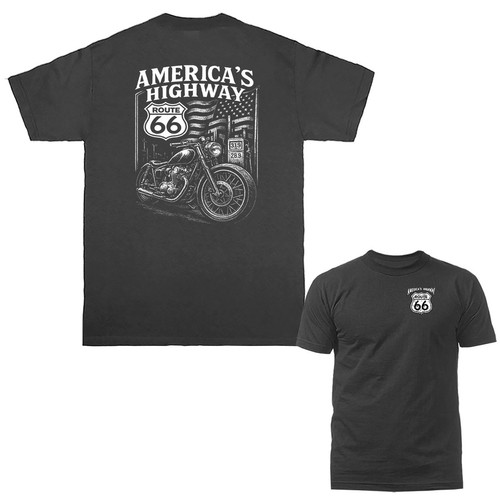 America's Highway Route 66 Graphic T-shirt - Picture 3 of 7
