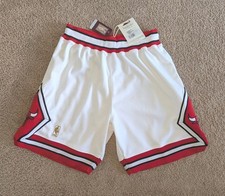Mitchell & Ness Authentic Chicago Bulls Shorts L Large 44 Home White Jordan