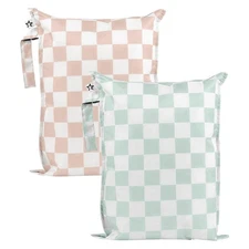 Tiny Twinkle 2-Pack Wet Dry Bags Reusable Waterproof Travel Diaper Bag